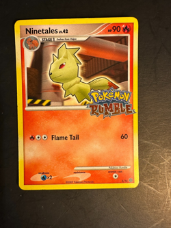 2009 Pokemon TEAM RUMBLE Promo Ninetales 3 /16 Reverse Holo Foil Stamp Rare - Image 1
