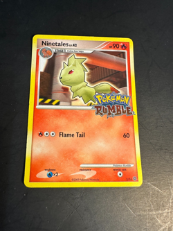 2009 Pokemon TEAM RUMBLE Promo Ninetales 3 /16 Reverse Holo Foil Stamp Rare - Image 3