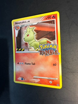 2009 Pokemon TEAM RUMBLE Promo Ninetales 3 /16 Reverse Holo Foil Stamp Rare - Image 4