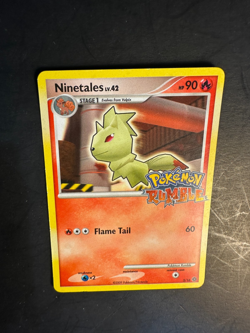 2009 Pokemon TEAM RUMBLE Promo Ninetales 3 /16 Reverse Holo Foil Stamp Rare - Image 5