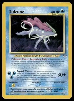 Pokemon Cards Suicune 27/64 Neo Revelation Rare LP - Image 1