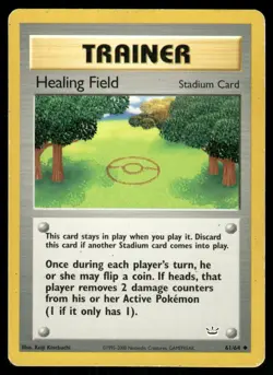 Pokemon Cards Healing Field 61/64 Neo Revelation Uncommon MP - Image 1