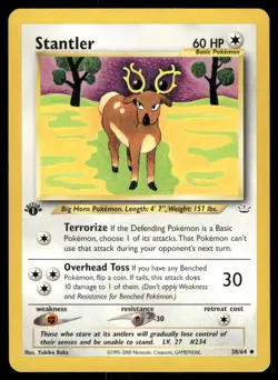 Pokemon Cards Stantler 38/64 1ST EDITION Neo Revelation Uncommon NM - Image 1