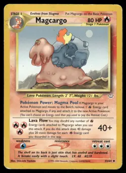 Pokemon Cards Magcargo 33/64 Neo Revelation Uncommon MP *1 - Image 1
