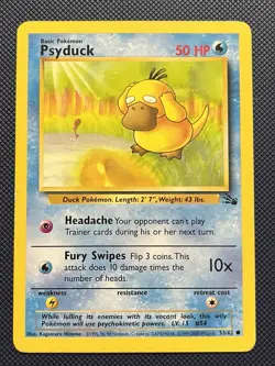 Pokemon TCG Psyduck Fossil 3rd Print Unlimited Common 1999-2000 - Image 1