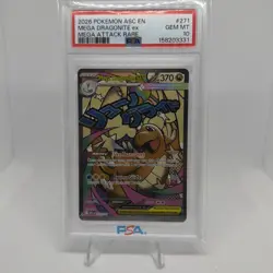 2026 POKEMON ASC EN-ASCENDED HEROES MEGA ATTACK RARE MEGA DRAGONITE EX PSA 10 - Image 1
