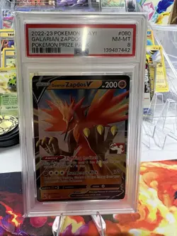 2023 Pokemon Play Galarian Zapdos V #080 Prize Pack Series 2 - PSA 8 Low 🍿 - Image 2