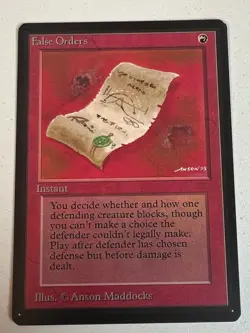Magic the Gathering MTG Beta False Orders NM- (Beta Bob) - Image 1