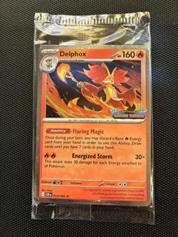 Sealed Pokemon Card Delphox 013/086 Chaos Rising Holo Promo Mint Condition - Image 1