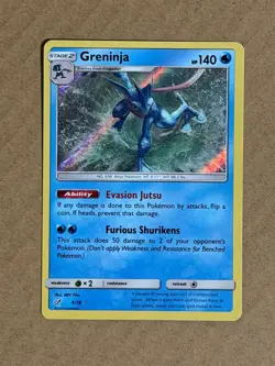 Greninja 9/18 Detective Pikachu Pokemon Holo LP MPC Film - Image 1