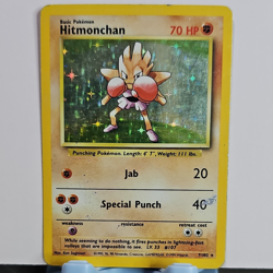 Pokemon TCG WotC Base Set Hitmonchan 7/102 Holo Rare 70 HP English - Image 1