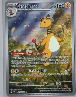 Ampharos 090/086 Holo Illustration Rare Chaos Rising Pokemon Near Mint - Image 1