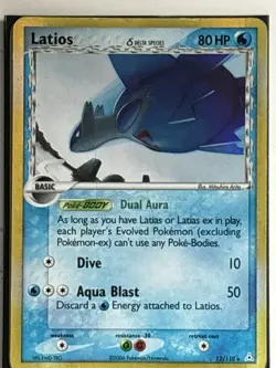 Pokemon, EX Holon Phantoms #12/110 Latios Delta Species, Reverse Holo Rare LP - Image 1
