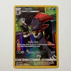 Weavile 238/236 Secret Rare Cosmic Eclipse Pokemon TCG Trading Card VG Full Art - Image 1