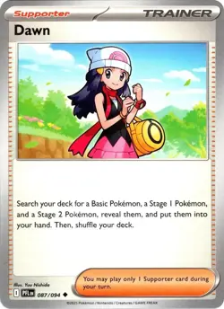 4x Dawn 087/094 - ME02: Phantasmal Flames - Pokemon Trainer Playset - NM - Image 1