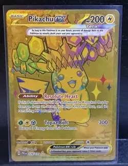 2025 Pokemon Prismatic Evolutions Pikachu ex Hyper Rare #179/131 - Image 1