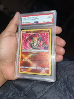 2022 Pokemon GO Radiant Charizard 011/078 Holo Radiant Rare PSA 9 English - Image 1