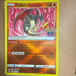 Radiant Charizard 011/078 Pokemon GO Holo Radiant Rare English - Image 1