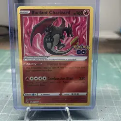 Pokemon TCG Radiant Charizard Holo Card Pokemon Go, 011/078 - Image 1