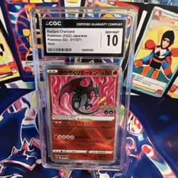 Radiant Charizard CGC 10 Japanese Holo S10b Pokemon GO 2022 011/071 - Image 1