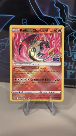 Pokemon TCG Radiant Charizard Pokemon Go 011/078 Holo Radiant Rare - Image 1