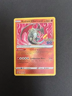 Pokemon TCG Radiant Charizard 011/078 Holo Card Pokemon Go NM - Image 1