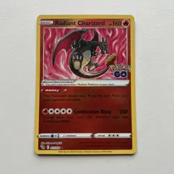 Radiant Charizard 011/078 Radiant Rare Pokemon GO Pokemon Holo - 2022 - Image 1