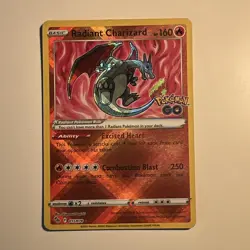 Pokemon TCG Card - Radiant Charizard - 011/078 - Pokemon GO Radiant Rare Holo - Image 1