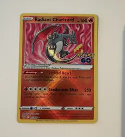Pokemon TCG - Radiant Charizard 011/078 Pokemon GO Radiant Rare Holo English - Image 1