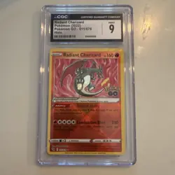 Radiant Charizard 011/078 Pokemon GO Holo CGC Mint 9 - Image 1
