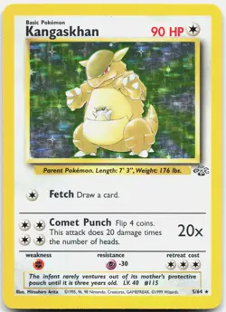 Pokemon Kangaskhan 5/64 Holo Rare Jungle Pokemon Lightly Played C - Image 1