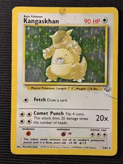 Kangaskhan 5/64 Holo Rare Jungle Pokemon MP - Image 1