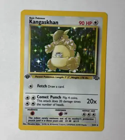 1999 Pokemon Kangaskhan 5/64 1st Edition Holo Jungle WOTC Rare Vintage LP/NM - Image 1