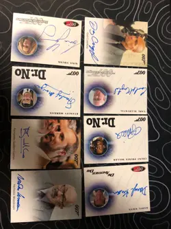 A job lot of 26 James bond trading cards autographs all in near mint condition - Image 2