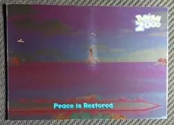 Topps Pokemon The Movie PEACE IS RESTORED SILVER FOIL #67 First Print BLue Logo - Image 1