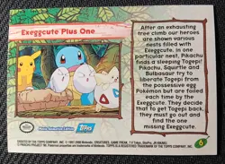 Topps Pokemon The Movie 2000 PIKACHU EXEGGCUTE PLUS ONE SILVER FOIL #6 BLue Logo - Image 2