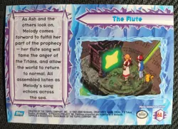 Topps Pokemon The Movie ASH & MELODY THE FLUTE SILVER FOIL #61 BLue Logo - Image 2