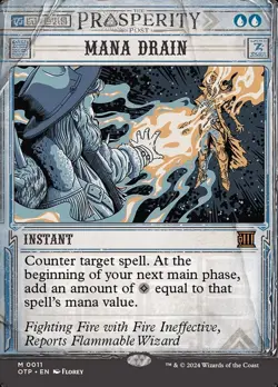 1x - Mana Drain - Showcase #11 - Breaking News - NM MTG - Image 1