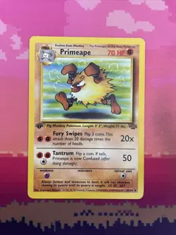 Pokemon Card Primeape Jungle 1st Edition 43/64 Near Mint - Image 1