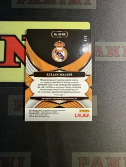 2024-25 Panini Select La Liga Real Madrid Kylian Mbappe Auto Green /5 5/5 - Image 2