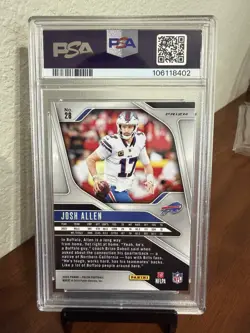 Panini 2024 Prizm Josh Allen Red/White/Blue Prizm #28 Bills PSA 9 - Image 2