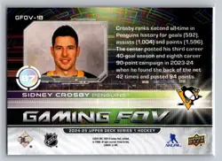 2024-25 Upper Deck Gaming FOV Speckle Sidney Crosby Pittsburgh Penguins #GFOV-18 - Image 2
