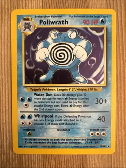 Poliwrath - 13/102 - Holo Rare - Unlimited Edition LP, English Pokemon Base Set - Image 1