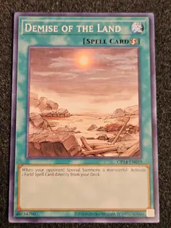 Yugioh! Demise of the Land - OP14-EN019 - Common - Unlimited Edition Near Mint, - Image 1