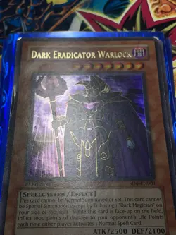 Yugioh Dark Eradicator Warlock SD6-EN001 1st Edition 1996 HOLO - Image 3