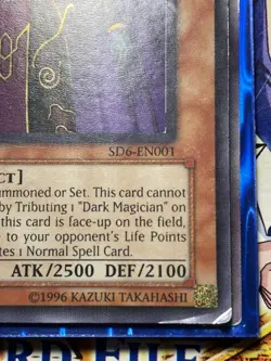 Yugioh Dark Eradicator Warlock SD6-EN001 1st Edition 1996 HOLO - Image 4