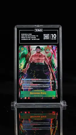 One Piece Roronoa Zoro Wings of the Captain Secret Rare OP06-118 TAG 10 Gem Mint - Image 1