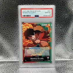 2025 One Piece Monkey D. Luffy #001 OP13 EN PSA 10 - Image 1