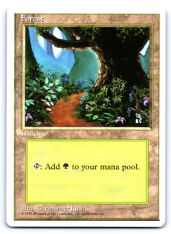 Forest B - Land - 4th Edition - MTG 1995 - Image 1