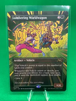 MTG Lumbering Worldwagon (Borderless) - DFT Aetherdrift - Image 1